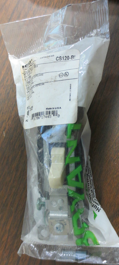 BRYANT CSB120-BI COMMERCIAL QUIET TOGGLE WALL SWITCH 20A , IVORY - NEW LOT of 2