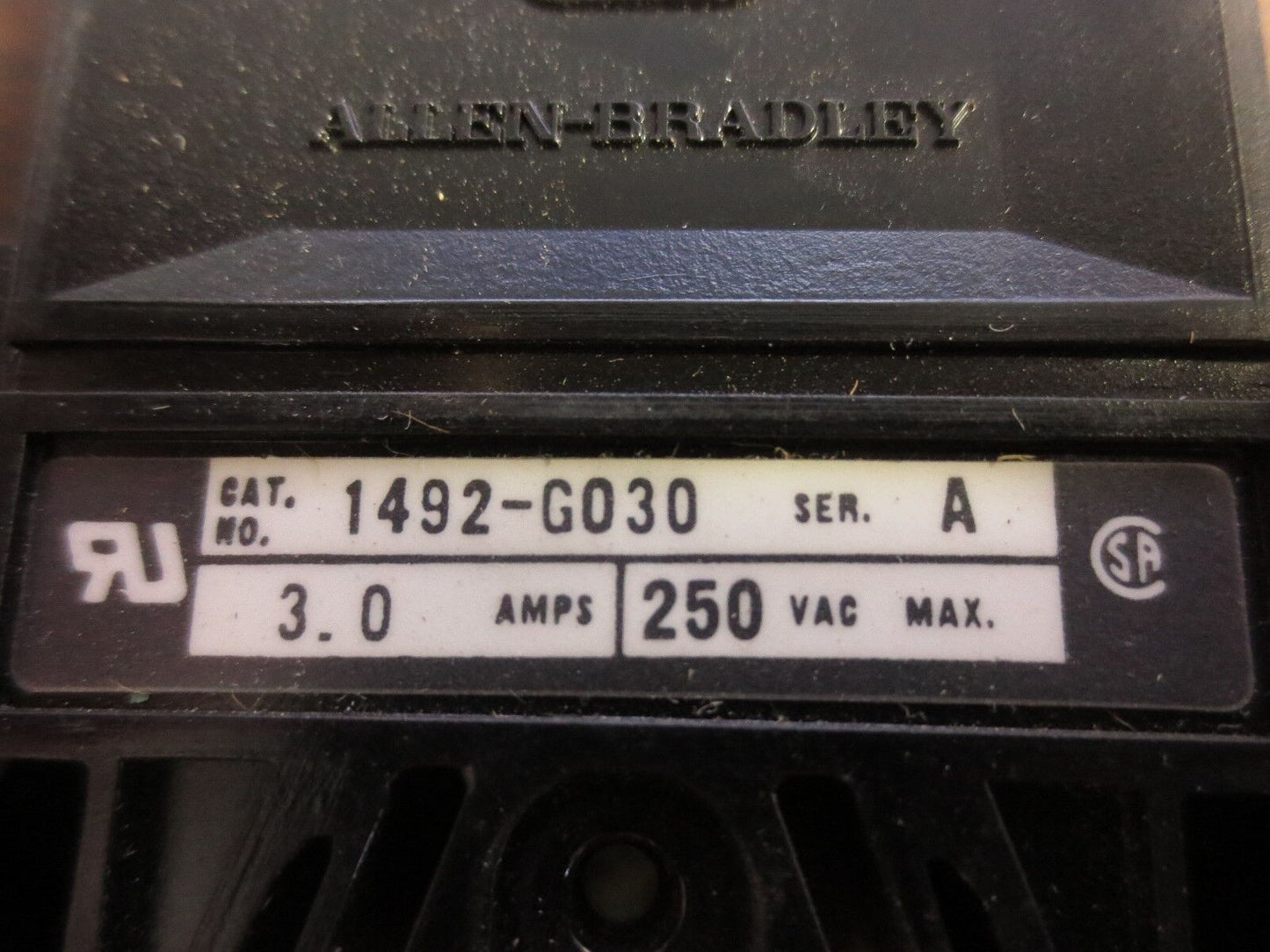 ALLEN-BRADLEY 1492-G030 Ser. A - SINGLE POLE CIRCUIT BREAKER - 3.0A NEW SURPLUS