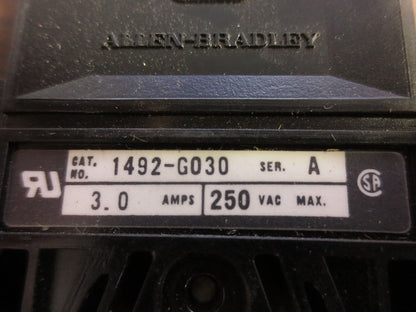 ALLEN-BRADLEY 1492-G030 Ser. A - SINGLE POLE CIRCUIT BREAKER - 3.0A NEW SURPLUS