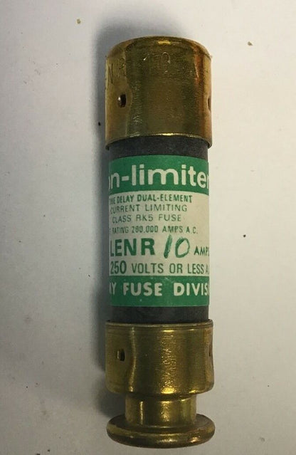 ECONOMY LENR 10 FUSE CLASS RK5 ECON-LIMITER 250VAC 10A ***LOTOF10***
