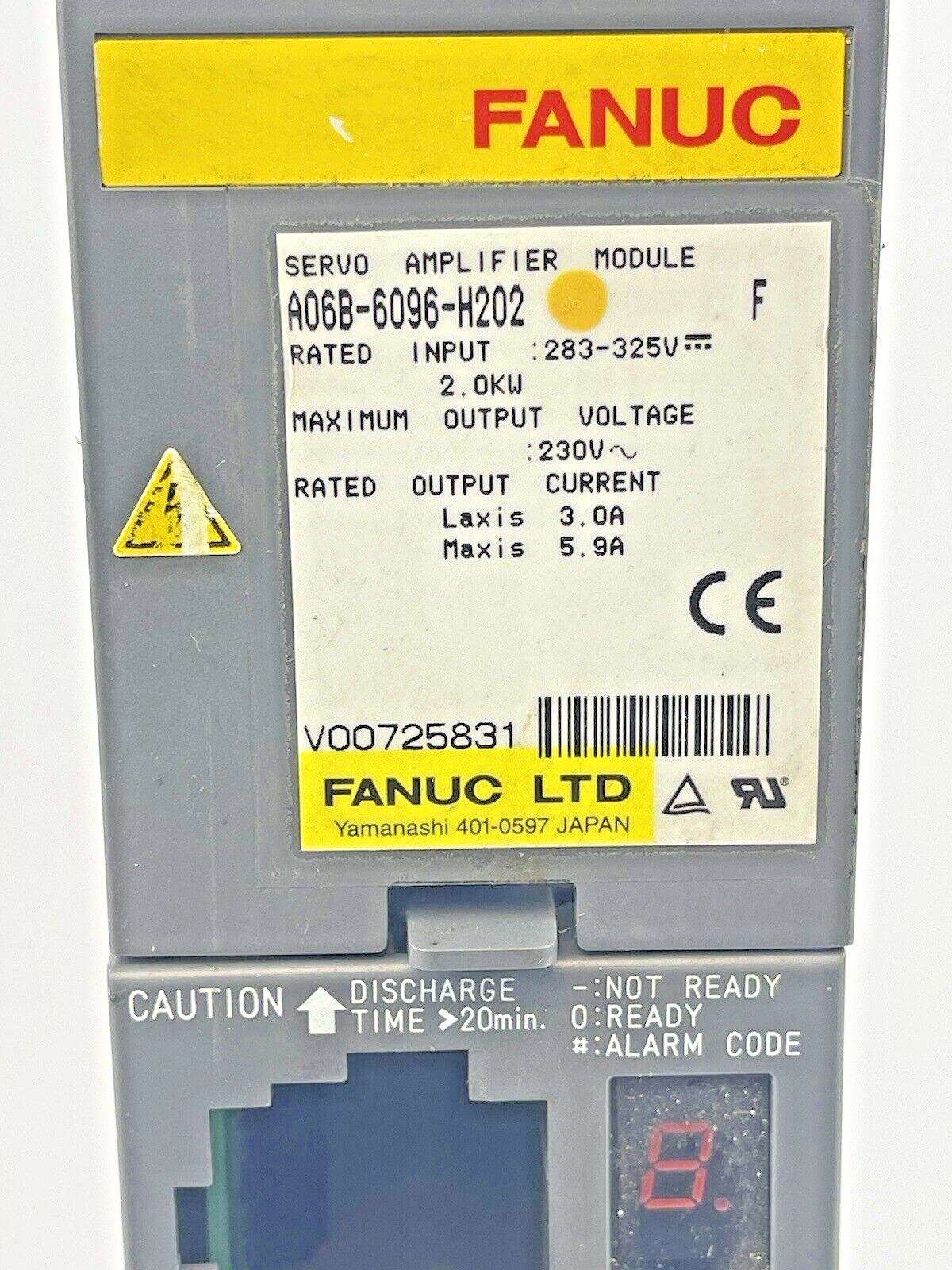 FANUC - A06B-6096-H202 SER. F - SERVO AMPLIFIER MODULE - TYPE SVM2-12/20 ALPHA