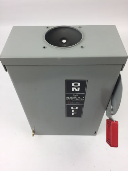 GE TH2261RDC HEAVY DUTY SAFETY SWITCH 2 POLE 2 WIRE 30 AMP VOLTS: 600VDC/250VDC
