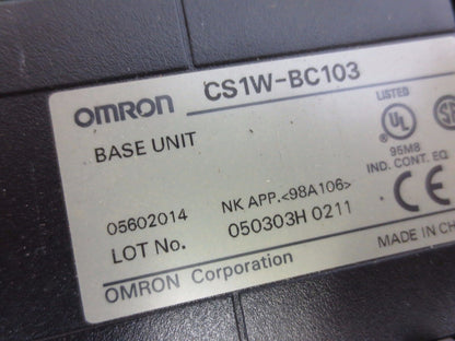 OMRON CS1W-BC103 + C200HW-PA204 PLC BASE UNIT + POWER SUPPLY + CS1W-ID231