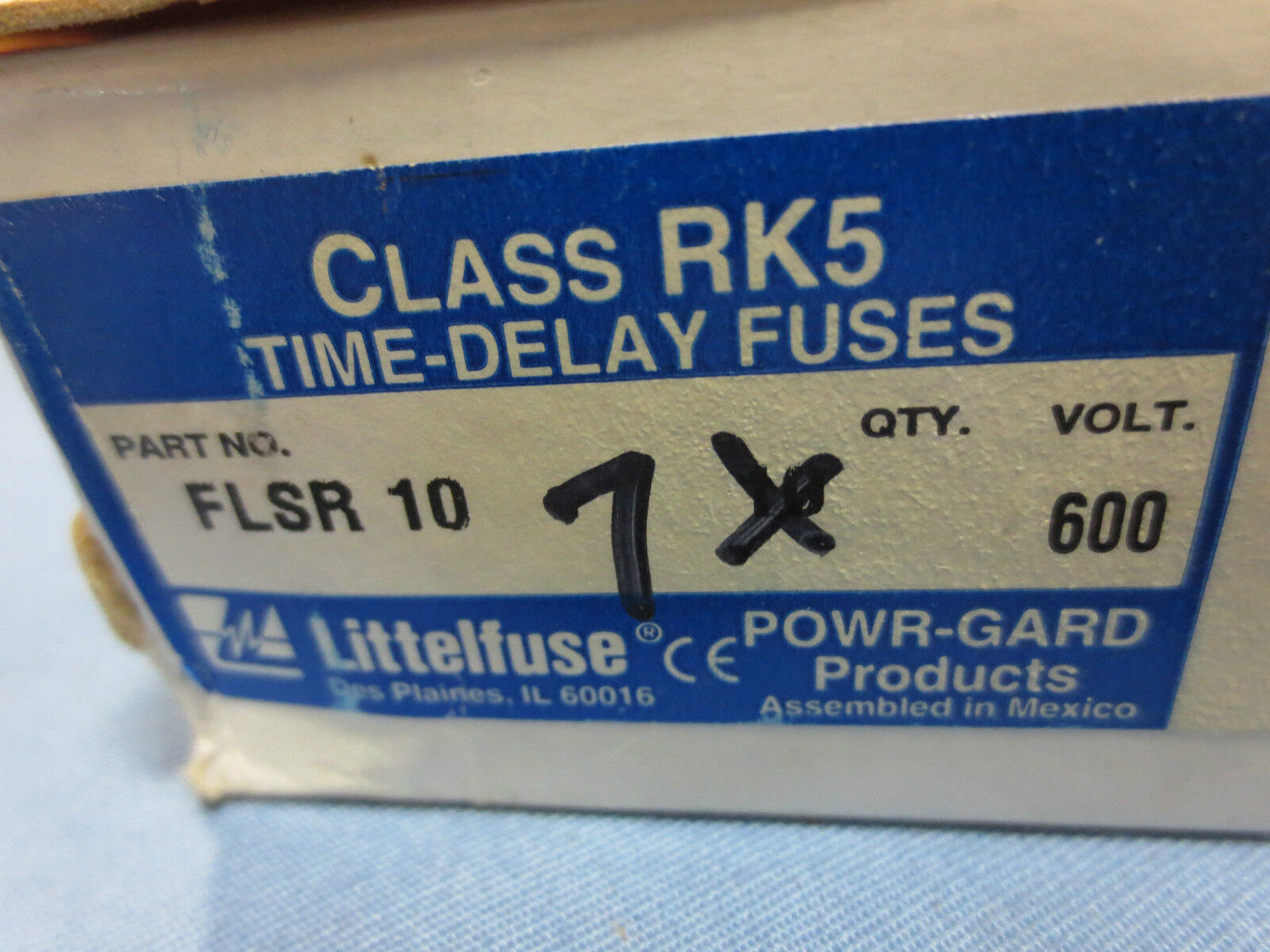 LITTELFUSE FLSR 10 FLSR10 CLASS RK5 TIME-DELAY FUSE 600V - NEW - LOT of 7