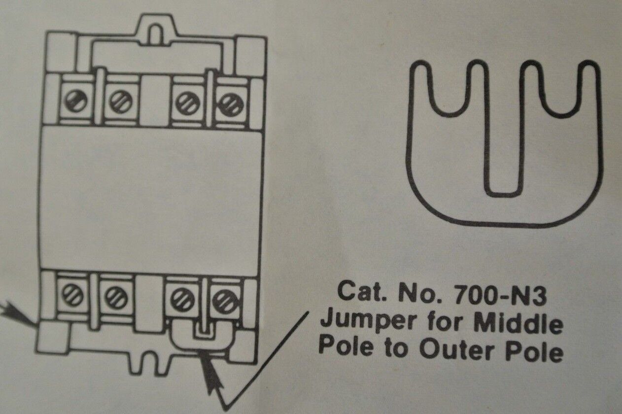 ALLEN-BRADLEY 700-N3 / JUMPER, MIDDLE POLE to OUTER POLE / BAG/ 50 - NEW SURPLUS