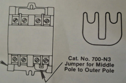 ALLEN-BRADLEY 700-N3 / JUMPER, MIDDLE POLE to OUTER POLE / BAG/ 50 - NEW SURPLUS