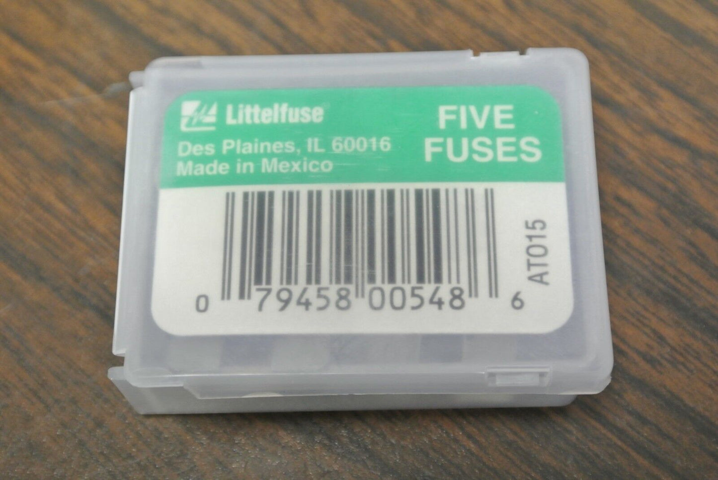 BOX of 5 / LITTELFUSE AT015 / AT0® 15 BLADE-TYPE FUSE / 15A / NEW SURPLUS