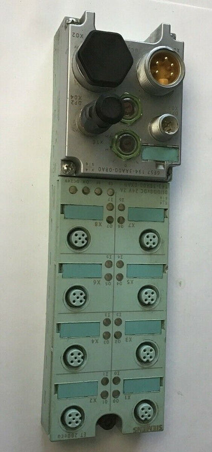 SIEMENS 143-3BH00-0XA0 SIMATIC S7 MODULE W/ 194-3AA00-0BA0  2A/24V