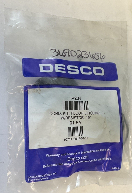 DESCO 14234 CORD KIT FLOOR GROUND 10MM W RESISTOR