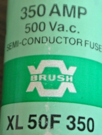 BRUSH XL50F350 SEMICONDUCTOR FUSE / 350A / 500VAC / NEW SURPLUS / EACH