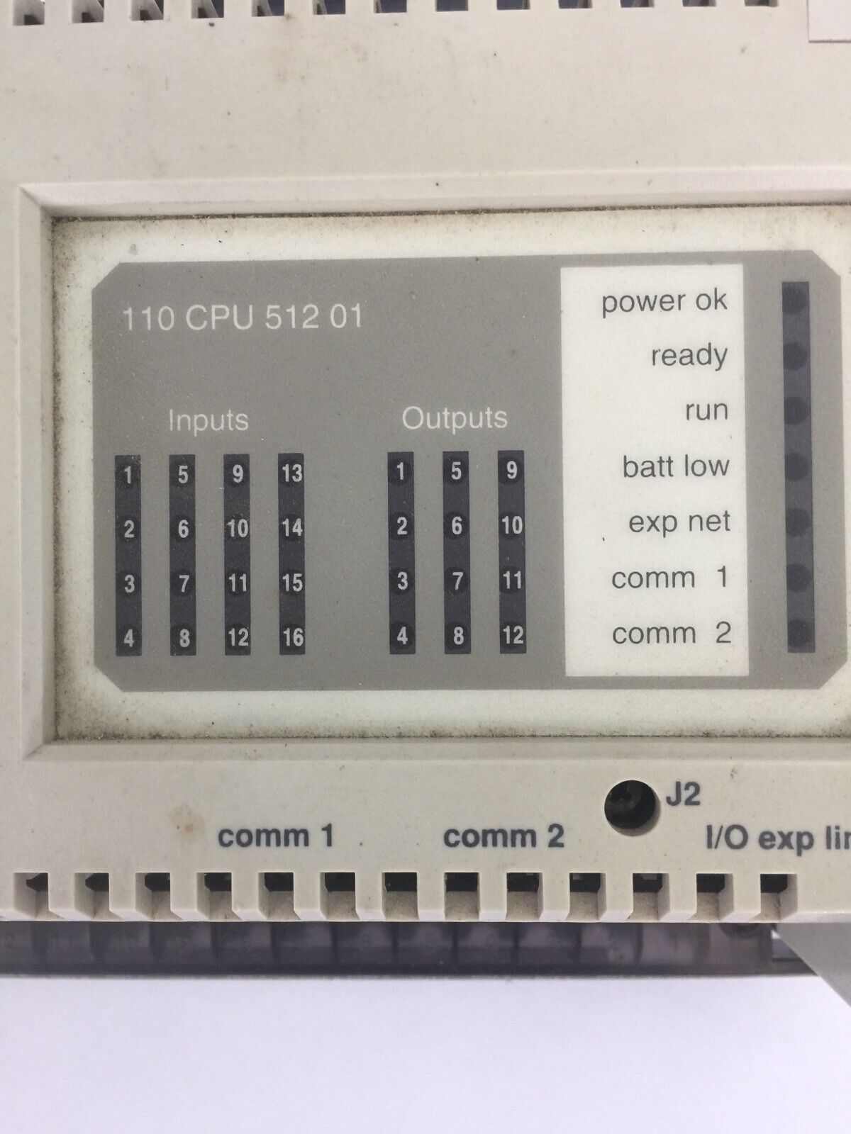 MODICON 110CPU51201 CPU MODULE 115VAC 50/60HZ 0.3A