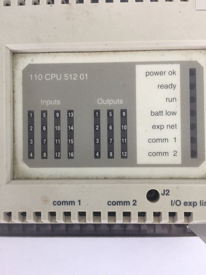MODICON 110CPU51201 CPU MODULE 115VAC 50/60HZ 0.3A