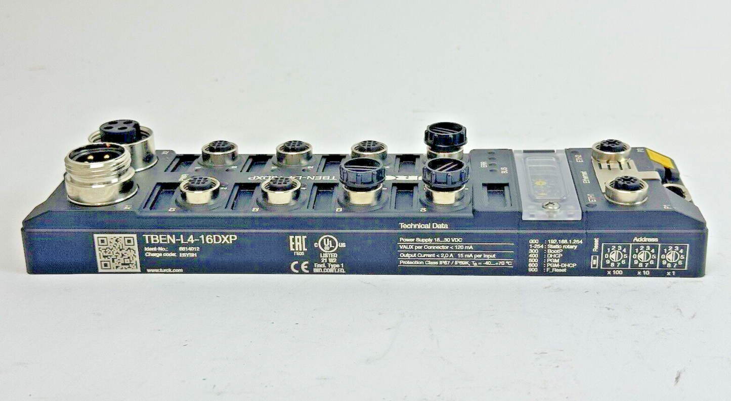 TURCK - TBEN-L4-16DXP F/W 3.1.2.0 COMPACT MULTIPROTOCOL I/O MODULE FOR ETHERNET