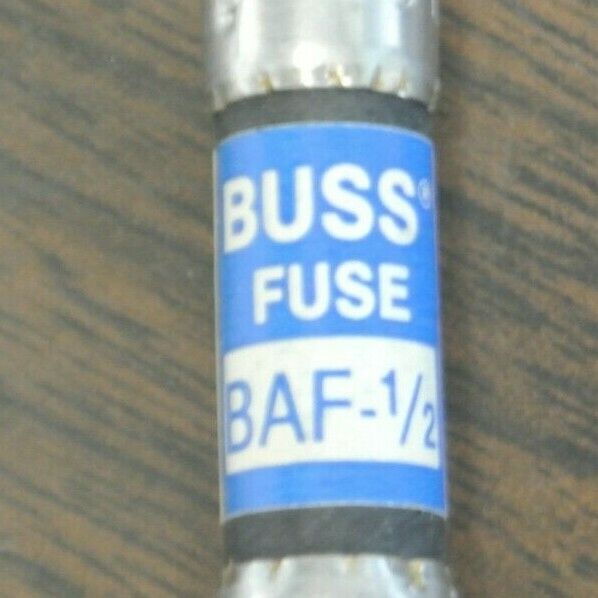 BOX of 10 / BUSS / BUSSMANN BAF-1/2 FUSE / 1/2A / 250V / NEW SURPLUS / BAF1/2