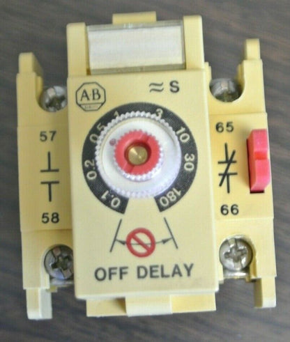 ALLEN-BRADLEY 196-FTB / PNEUMATIC TIMING UNIT / 0.1 to 180 SECONDS / NEW SURPLUS