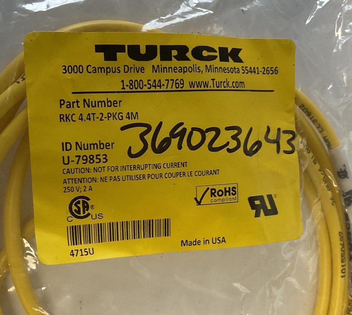 TURCK RKC 4.4T-2-PKG 4M CORDSET 250V 2A