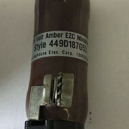 WESTINGHOUSE 449D187G53 TYPE EZC MINALITE 125V AMBER LENS