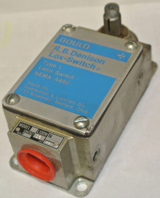 R.B. DENISON L100WN-2M LIMIT SWITCH 600V MAX GOULD / TELEMECANIQUE NEW SURPLUS