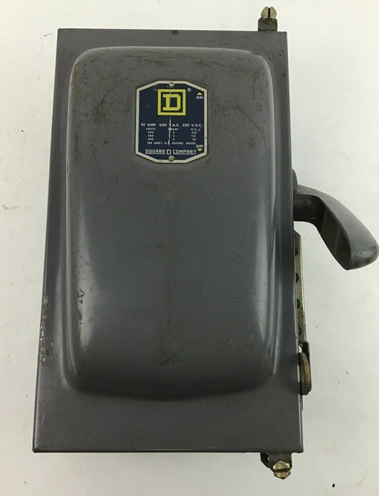 SQUARE D H-81251 SAFETY SWITCH SER.A3 30A 250V