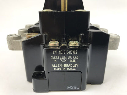 Allen Bradley 815-COV15 Overload Relay Panel  600 V AC MAX