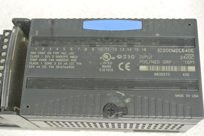 FANUC IC200MDL640E / INPUT MODULE / 24VDC / 16PT / POS/NEG
