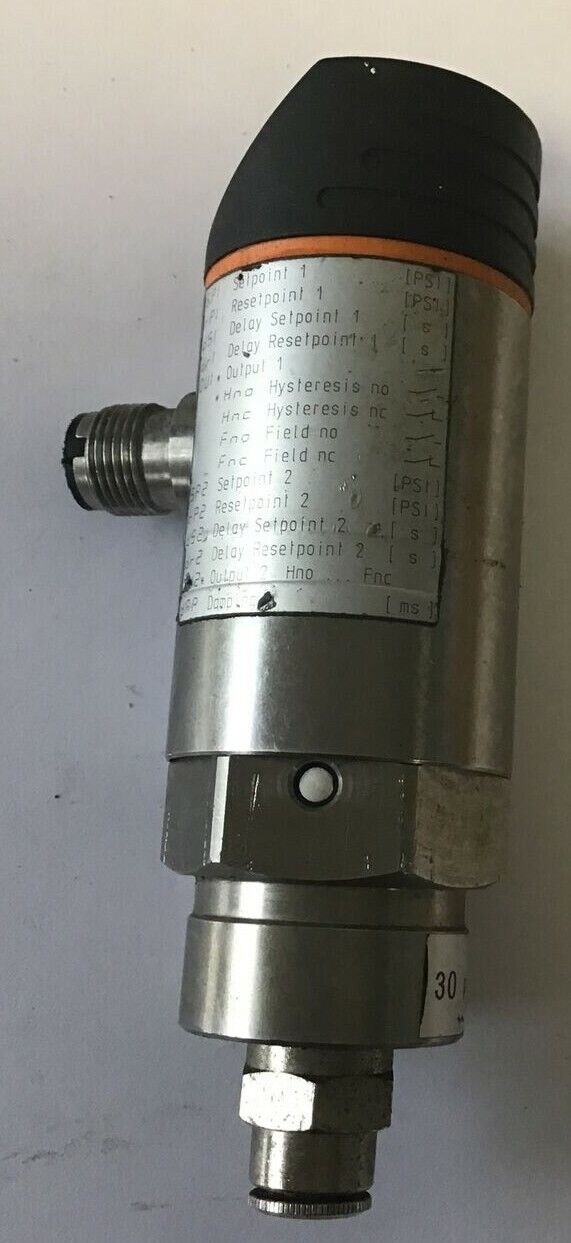 IFM PN7226 PRESSURE SENSOR 300PSI 1/4NPT 30VDC
