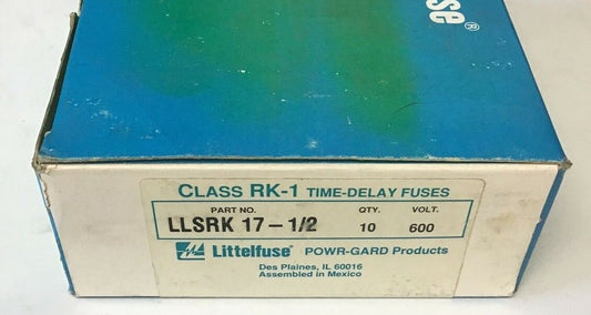 LITTELFUSE LLSRK 17-1/2 POWR-GARD 600V TIME-DELAY FUSE***LOTOF10***