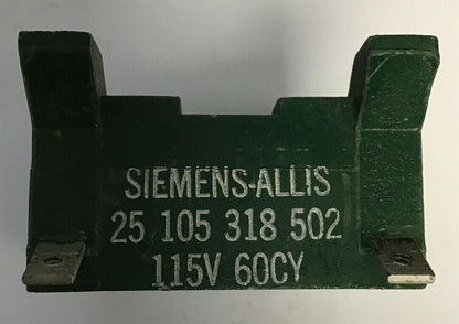 SIEMENS 25-105-318-502 COIL 115V 60CY