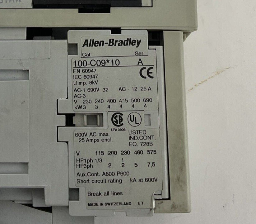 ALLEN BRADLEY 190S-AND2-CB16C COMBONATION STARTER SER.A