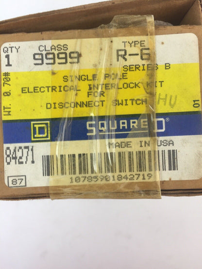 SQUARE D 9999 R-6 SINGLE POLE ELECTRICAL INTERLOCK FOR DISCONNECT SWITCH