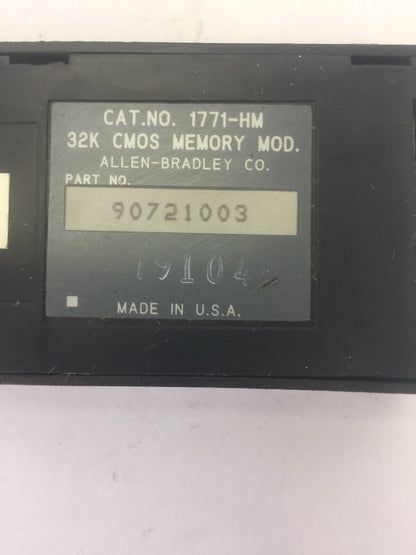 ALLEN BRADLEY 1771-HM 32K CMOS MEMORY MODULE