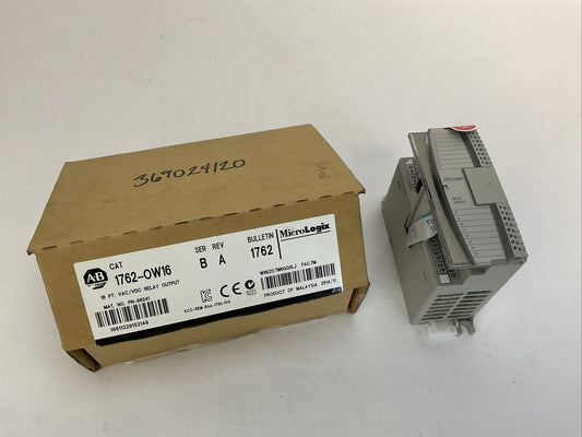 ALLEN BRADLEY 1762-OW16 SER B REV A MICROLOGIX 16 PT VAC/VDC RELAY OUTPUT MODULE
