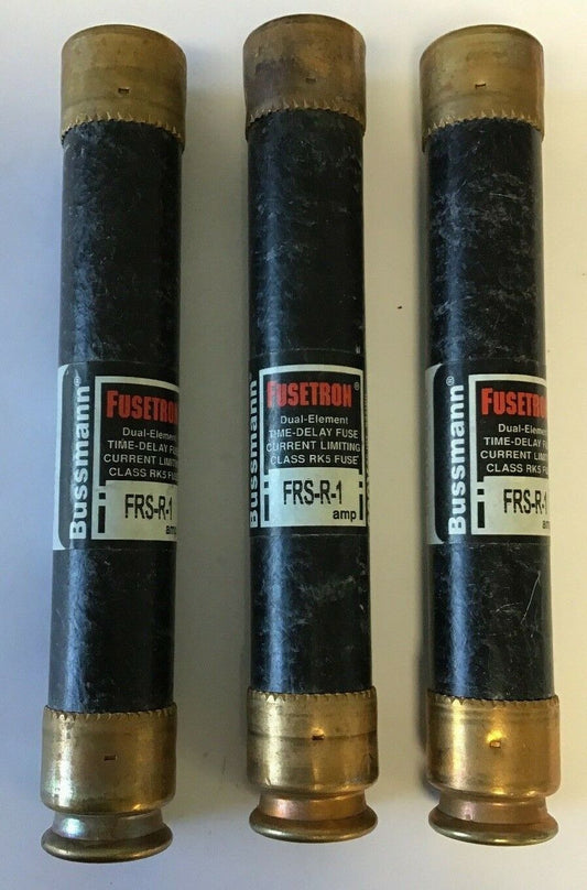 BUSSMAN FUSETRON FRS-R-1 TIME DELAY FUSE CURRENT LIMITING CLASS RK5`***LOTOF3***