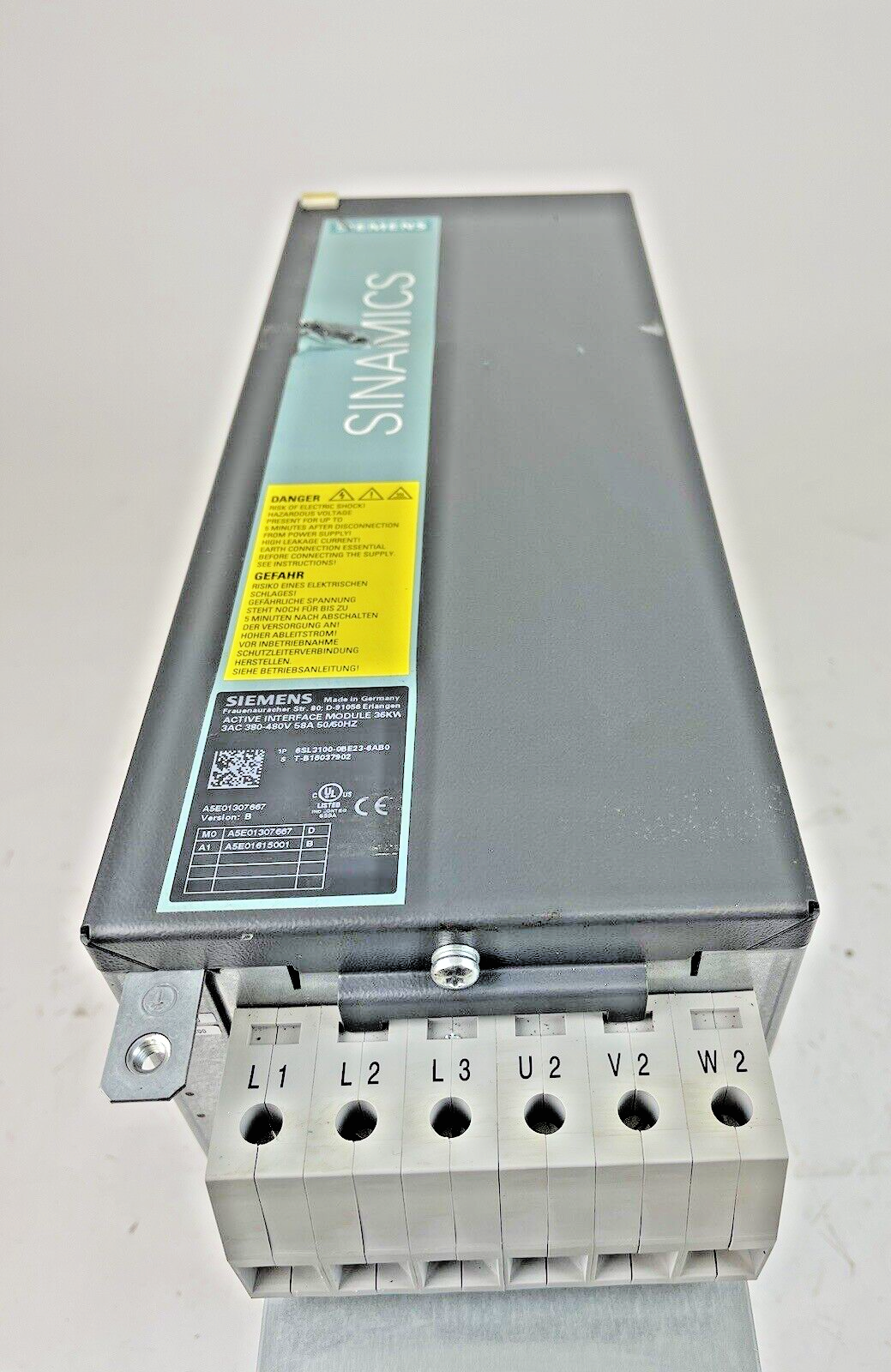 SIEMENS - 6SL3100-0BE23-6AB0 VER. B - SINAMICS ACTIVE INTERFACE MODULE