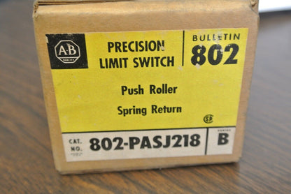ALLEN-BRADLEY 802-PASJ218 PRECISION LIMIT SWITCH / PUSH ROLLER / NEW SURPLUS