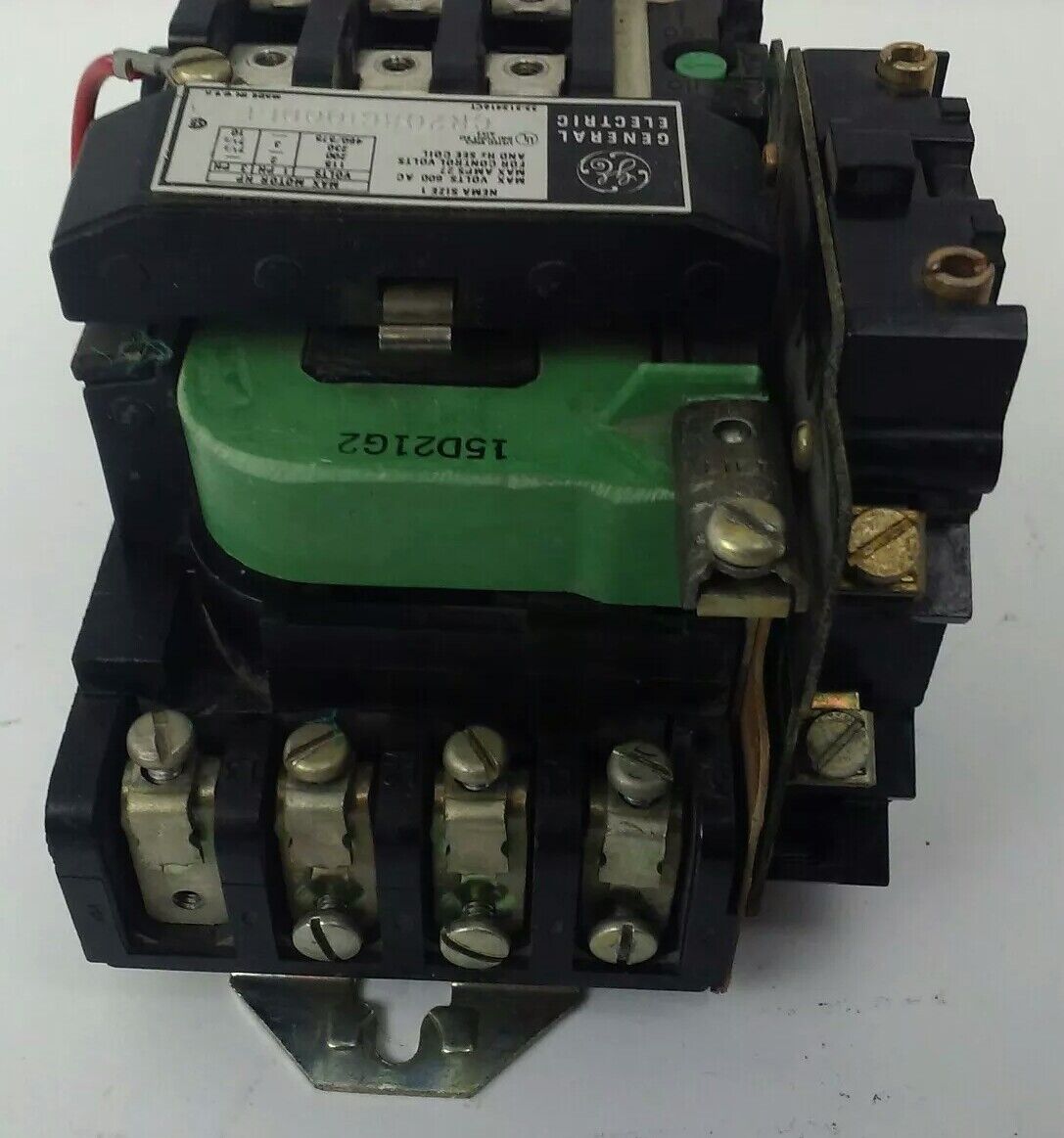 GENERAL ELECTRIC CR208C100DLE, STARTER, 3PH, 600V, 27A, 10HP, SIZE 1, 120V COIL