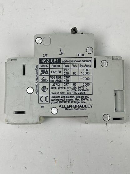 ALLEN BRADLEY - 1492-CB1 *LOT OF 5* -1A, 3A, 3A, 4A, 5A -G 010, G030, G040, G050