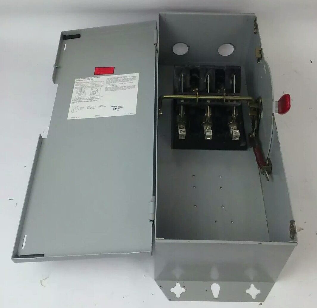 WESTINGHOUSE HUN323 NON FUSIBLE SAFETY SWITCH 100A 240V 3PH 30HP TYPE 1 INDOOR