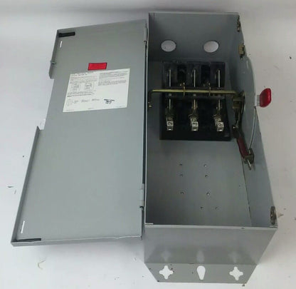 WESTINGHOUSE HUN323 NON FUSIBLE SAFETY SWITCH 100A 240V 3PH 30HP TYPE 1 INDOOR