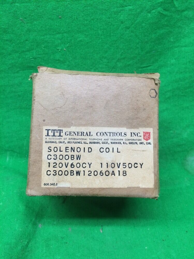 ITT SOLENOID COIL C300BW12060A18 120V 60CY 110V 50CY