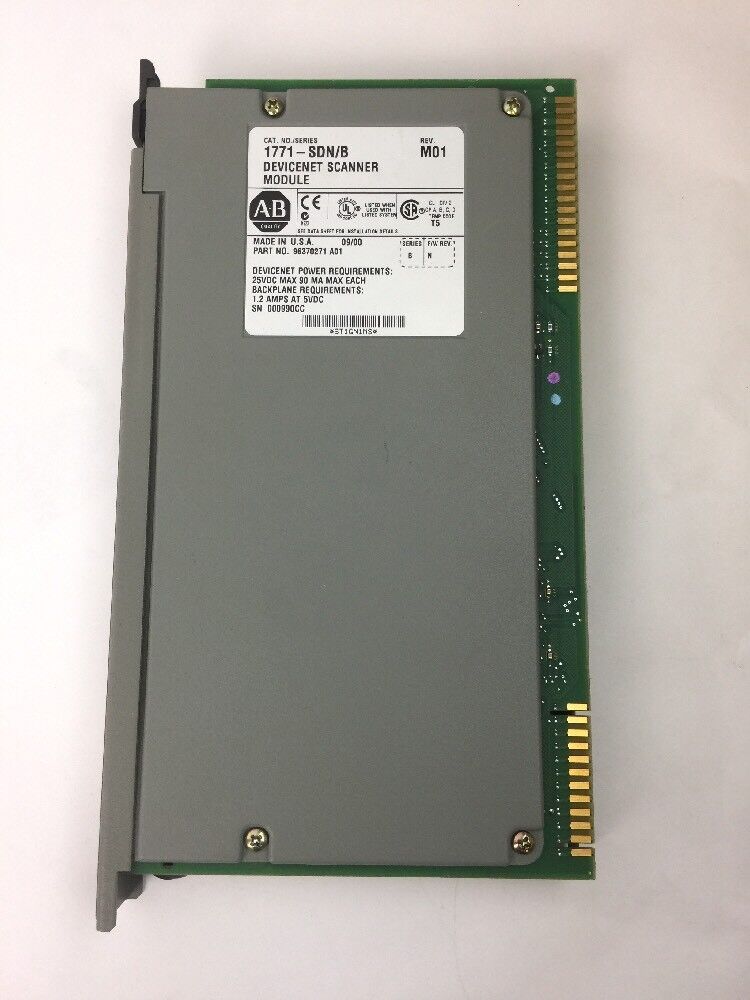 ALLEN BRADLEY 1771-SDN/B DEVICNET SCANNER MODULE REV M01 SERIES B
