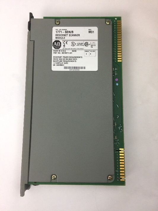 ALLEN BRADLEY 1771-SDN/B DEVICNET SCANNER MODULE REV M01 SERIES B