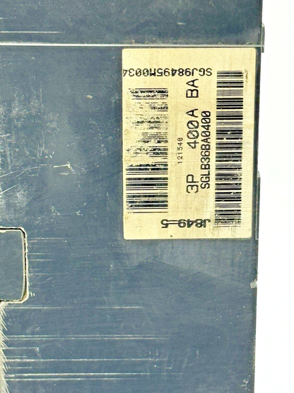 GE - SGLB36BA0400 - CIRCUIT BREAKER - 3 POLE/600 VAC/400A - W/ 250 A RATING PLUG