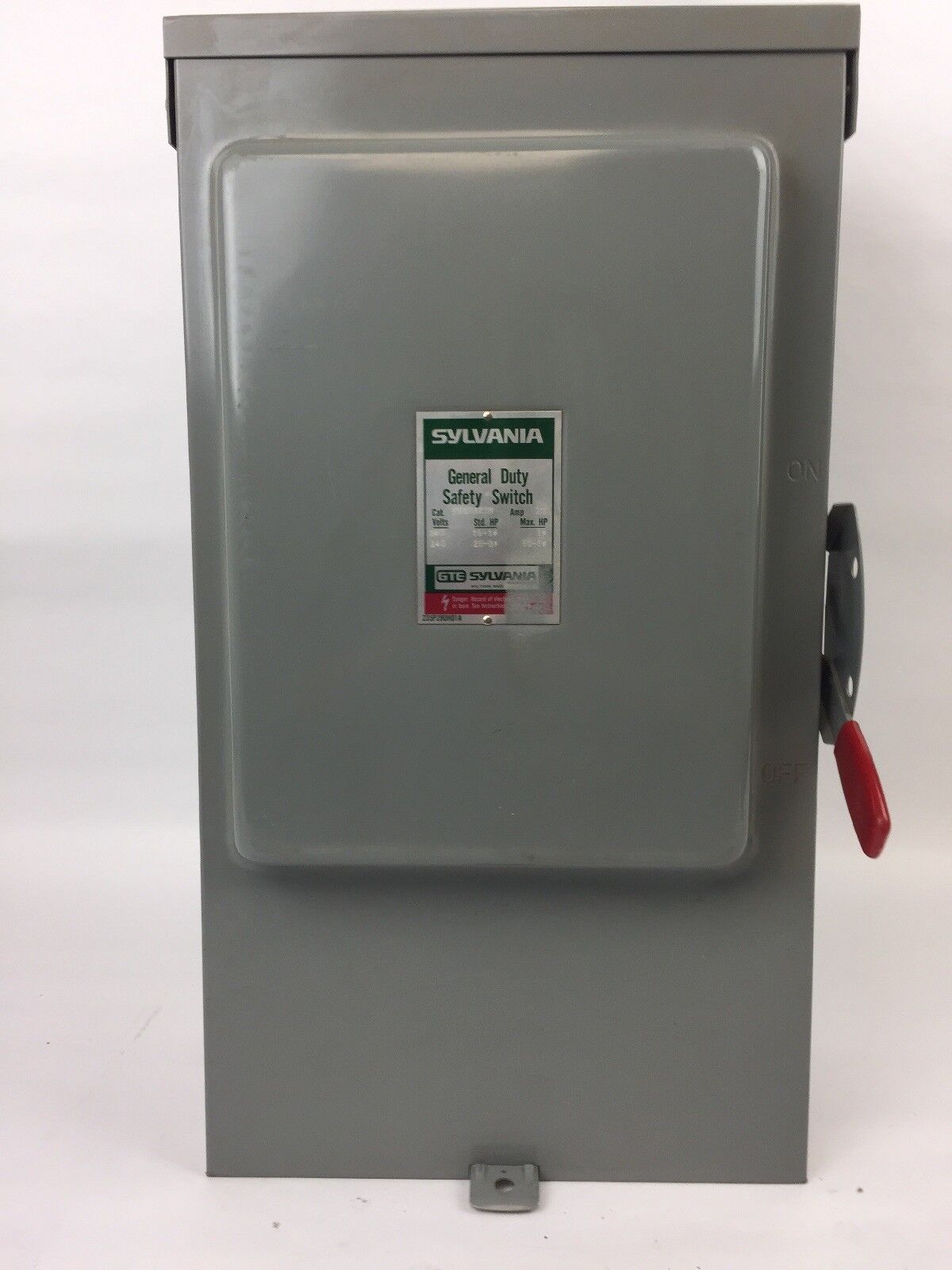SYLVANIA RD2032SN SAFETY SWITCH 200 AMP 240 VAC NEMA 3R RAINTITE ENCLOSURE 3 S/N