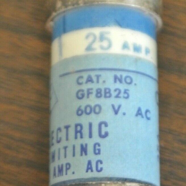 LOT of 3 / GENERAL ELECTRIC GF8B25 TYPE CLF CLASS J FUSE 25A / 600V NEW SURPLUS