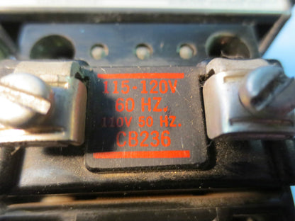 ALLEN-BRADLEY 509-BOD Ser. B MOTOR STARTER, NO OVERLOAD RELAY, COIL CB236