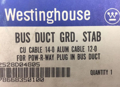 WESTINGHOUSE BUSDUCT GRD STAB CU CABLE 14-0-ALUM CABLE 12-0 FOR POW-R-WAY PLUG