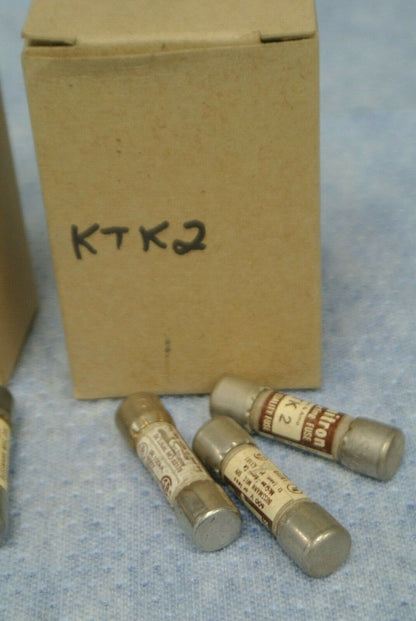 LOT of 9 / BUSSMANN FUSES / SIX pcs KTK 1 & THREE pcs KTK 2 / 600V / NEW SURPLUS