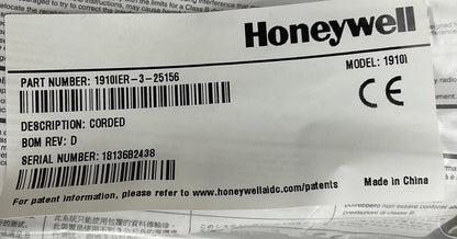 HONEYWELL 1910IER-3-25156 BARCODE SCANNER KIT BOM REV.D