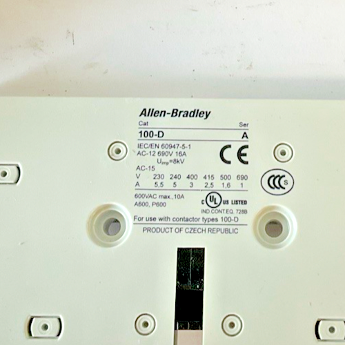 ALLEN BRADLEY 100-DS2-11 AUXILIARY CONTACT BLOCK SER.A
